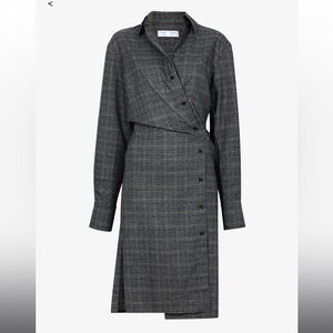 Proenza Schouler Plaid Suiting Wrap Dress Size 0